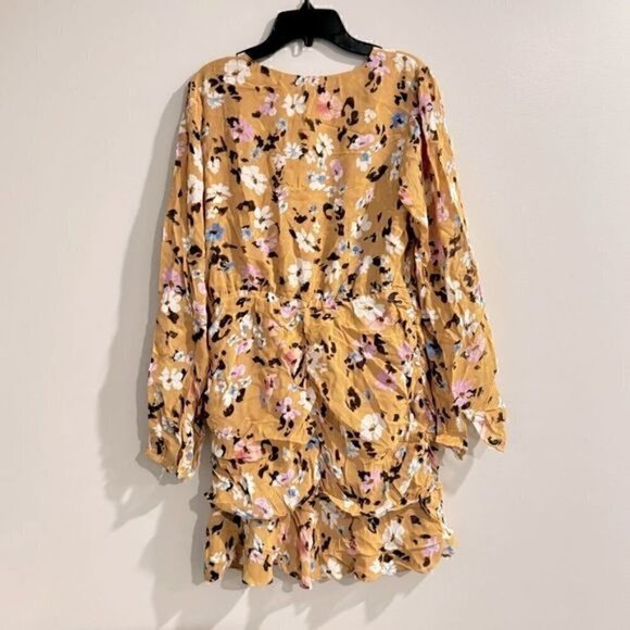 Sanctuary Women's Dreamer Floral-Print Ruched Mini Dress -Cafe Floral size 6 - Picture 8 of 9